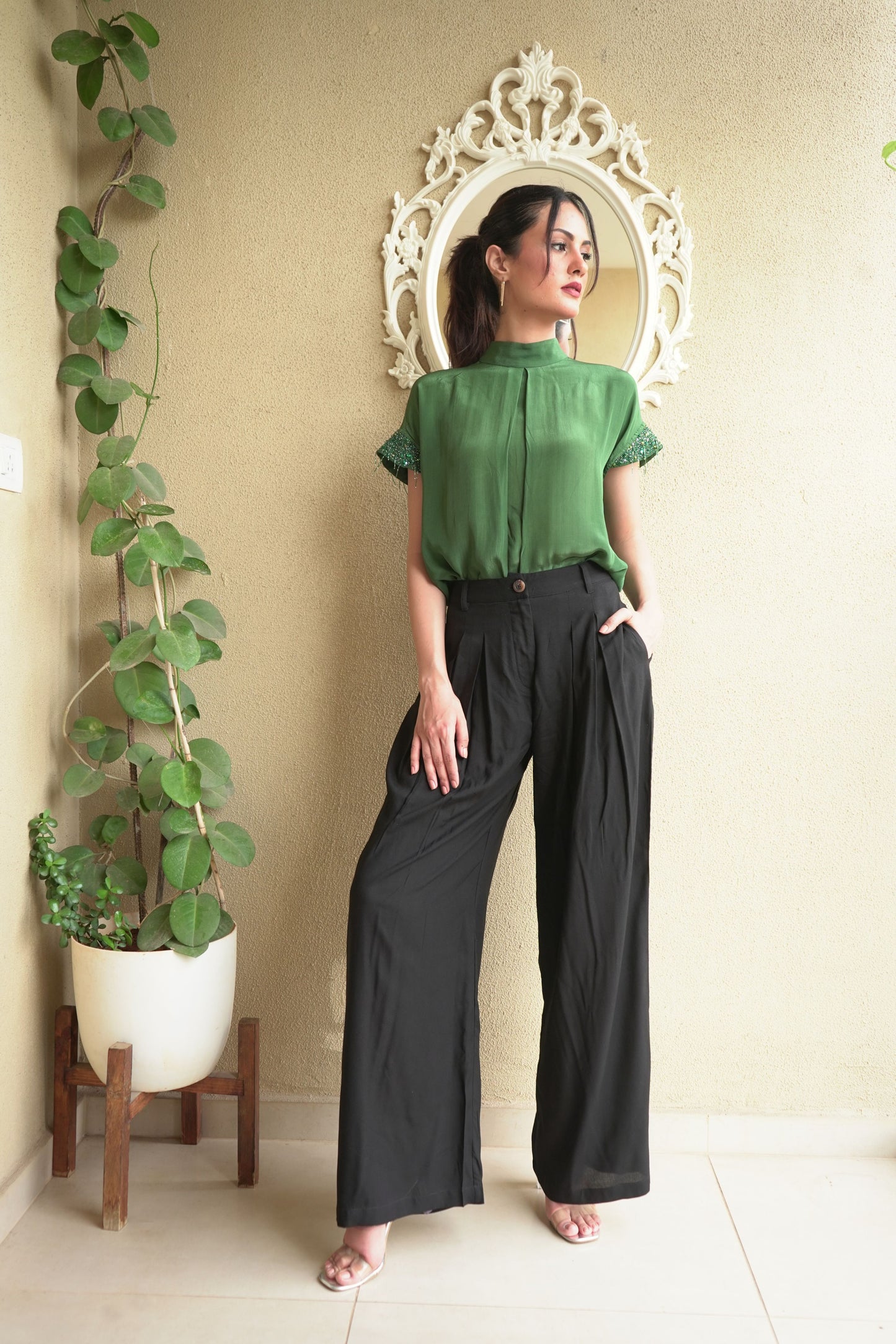 Tara High-Neck Top