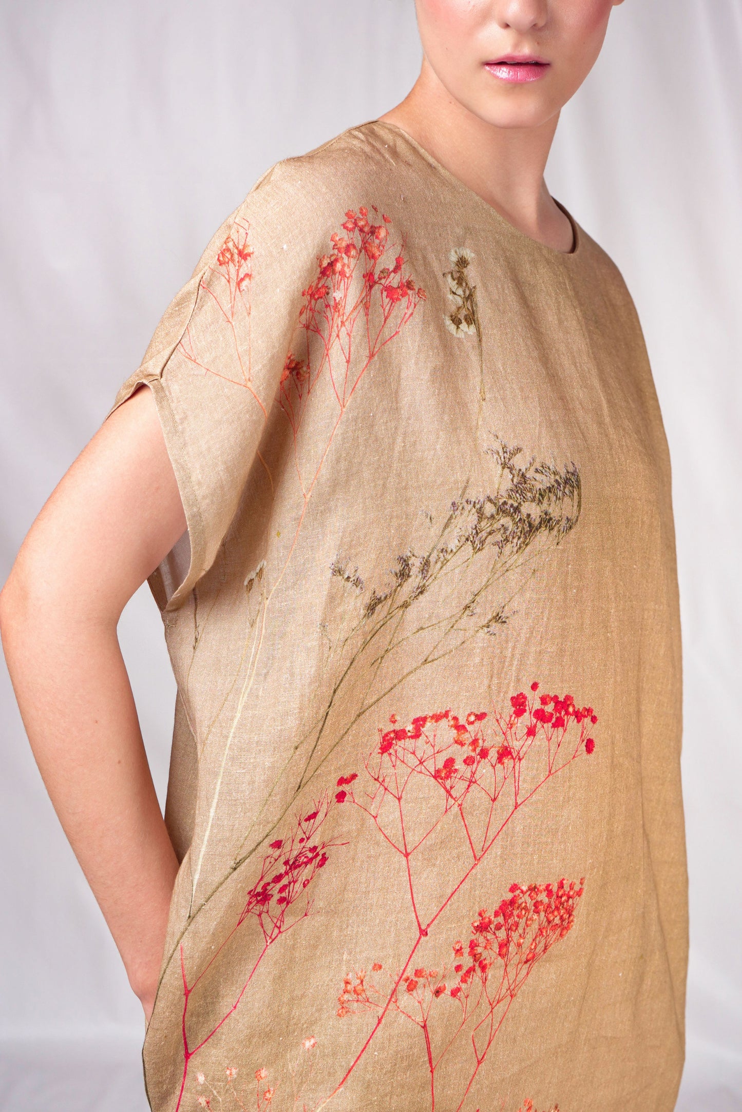 Mocha Mousse Linen Dress