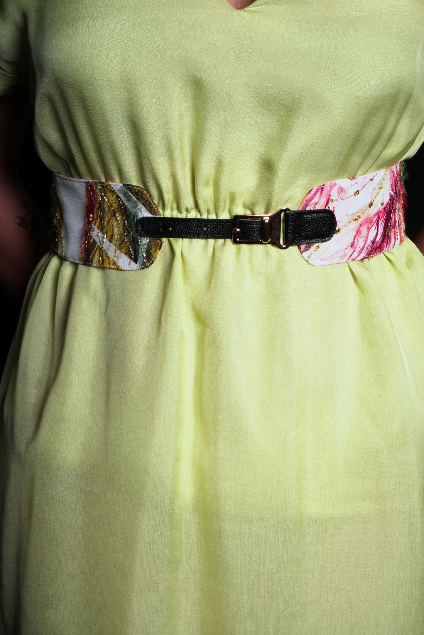 Lunar Rock Belt With Floral Print