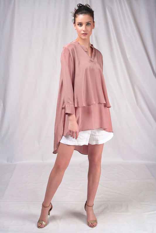 Pink Layered Monochrome Top