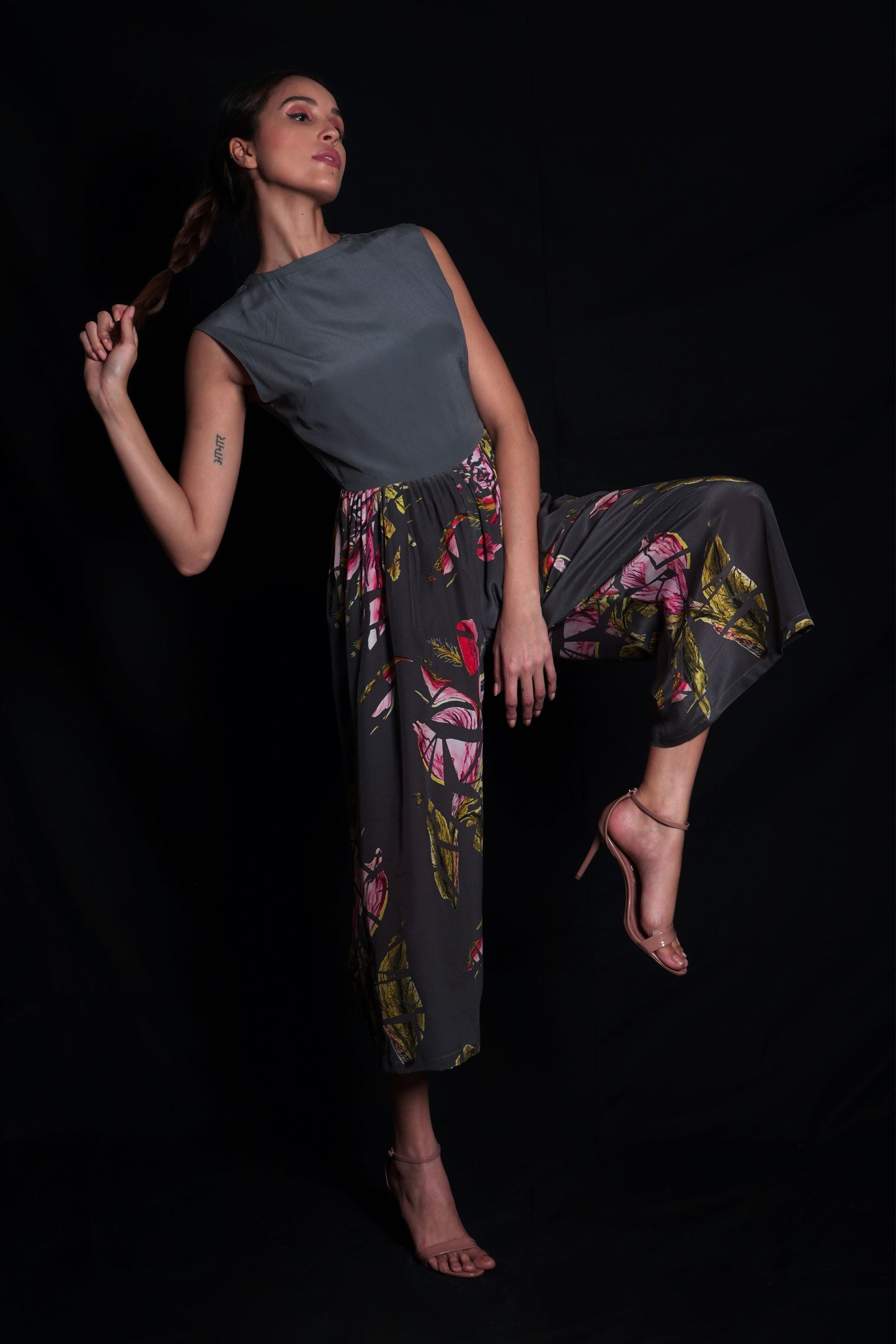 Titanium Floral Printed Jumpsuit