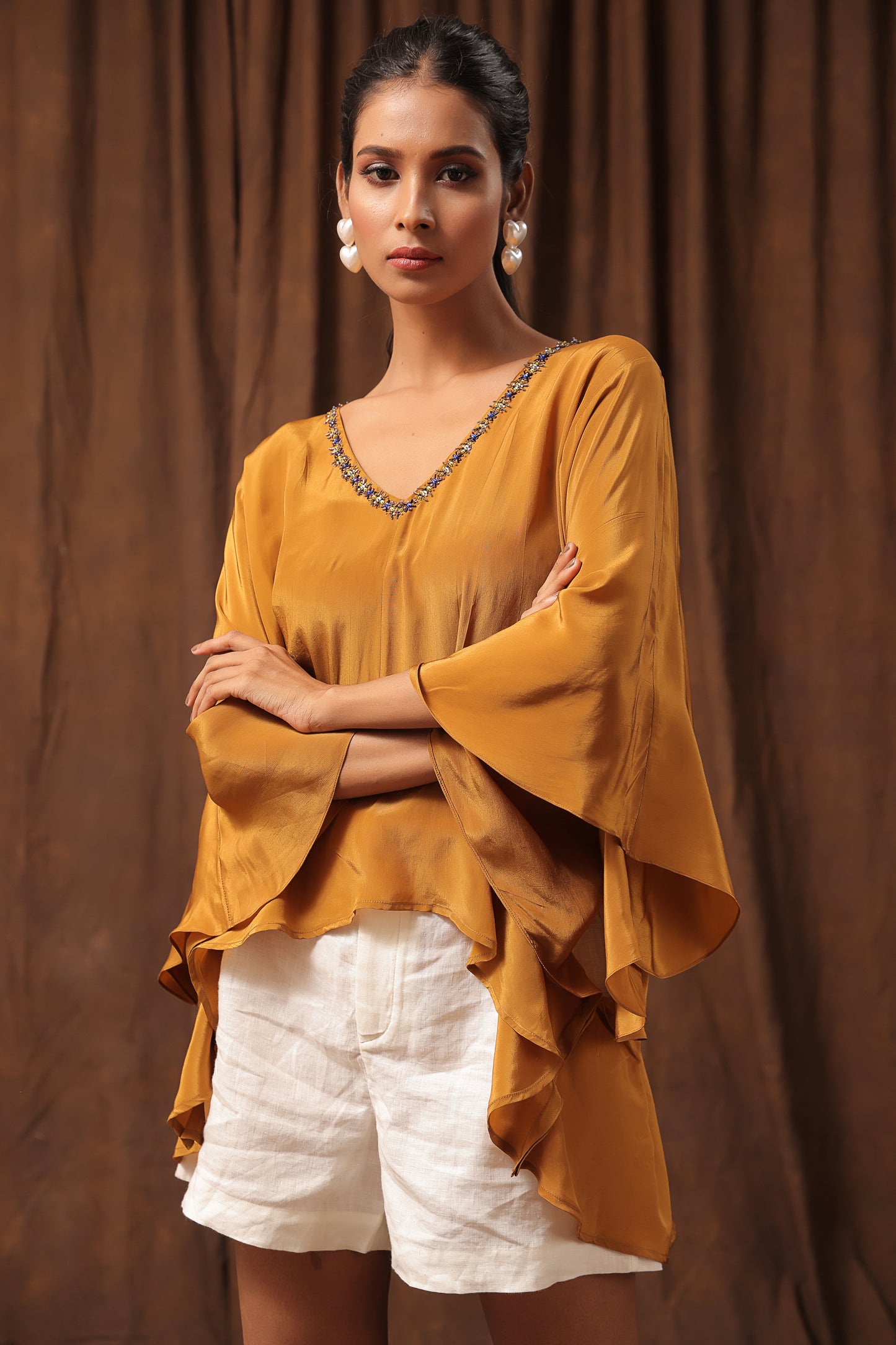 Arela Embroidered Top
