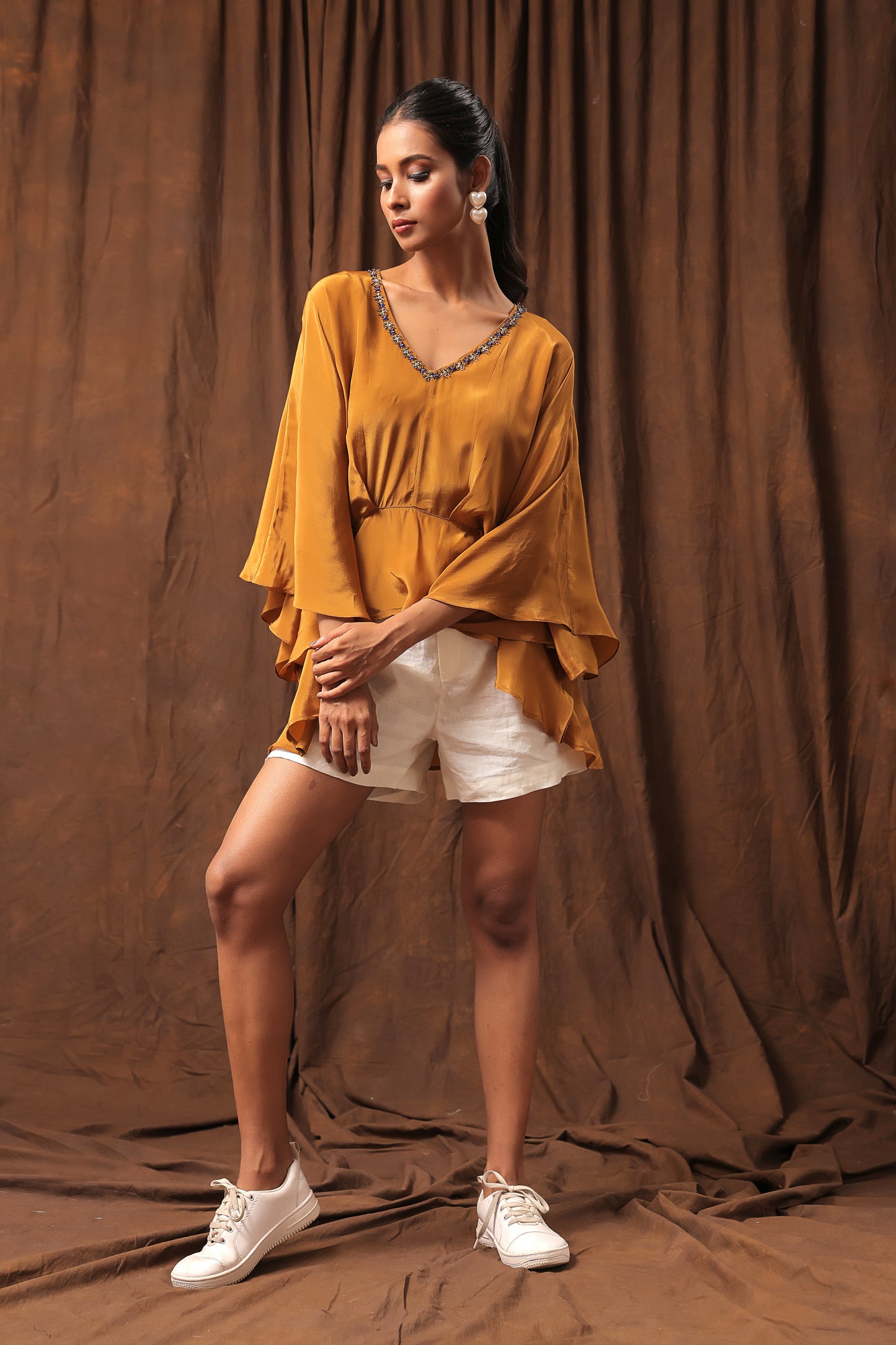 Arela Embroidered Top