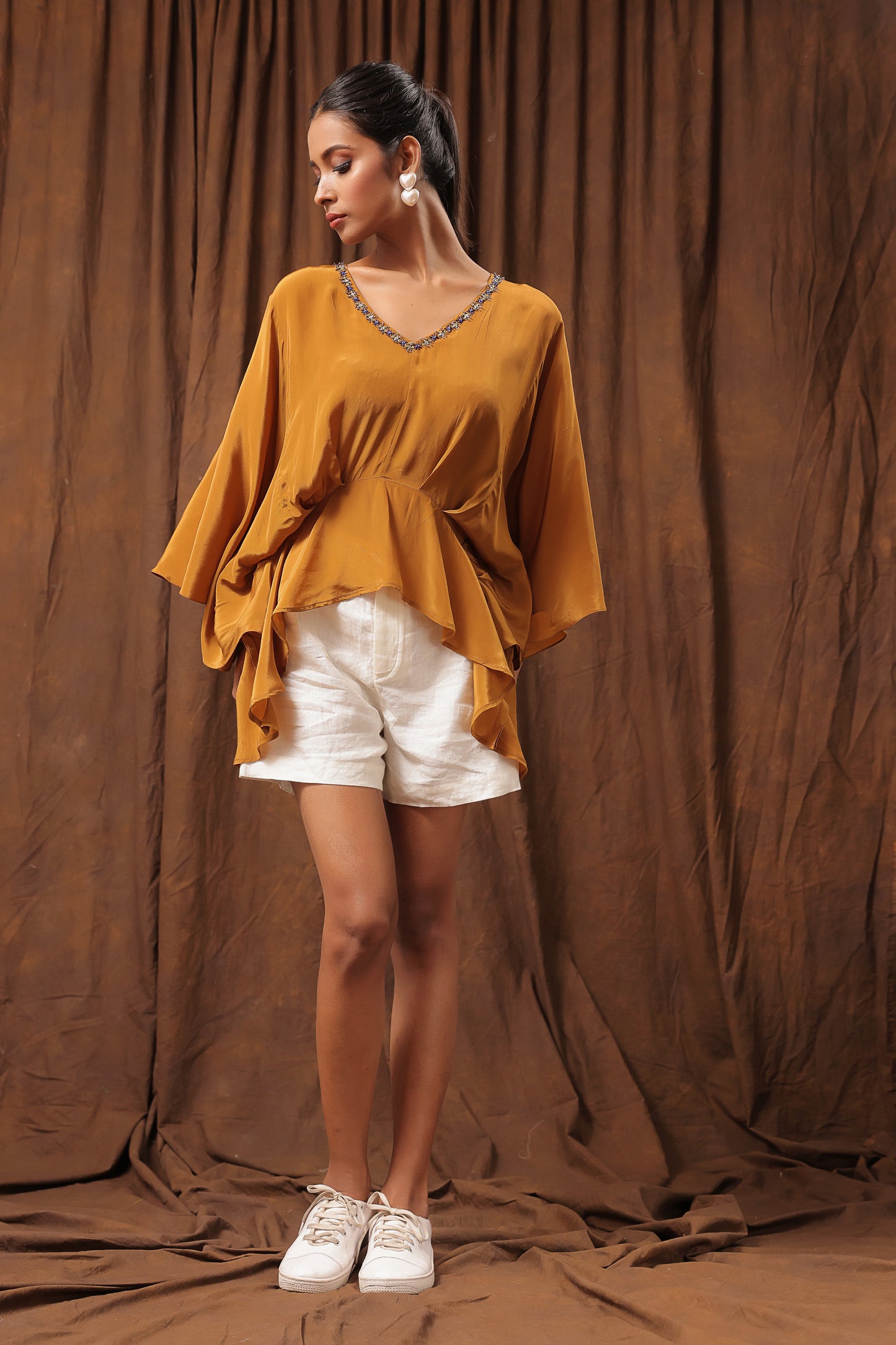 Arela Embroidered Top